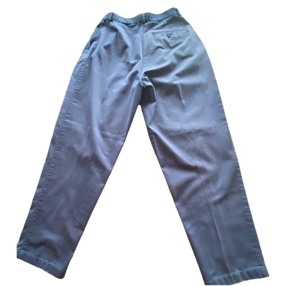 Vintage LL Bean Ankle Pants Womens Size 8P Blue Pleated Tapered Original Fit